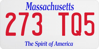 MA license plate 273TQ5