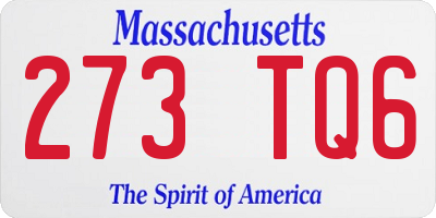 MA license plate 273TQ6