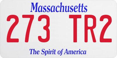 MA license plate 273TR2