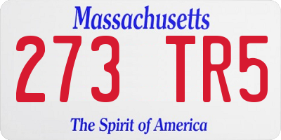 MA license plate 273TR5