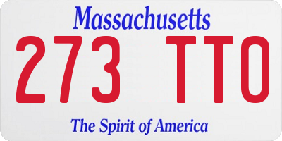 MA license plate 273TT0
