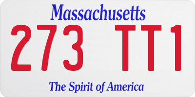 MA license plate 273TT1