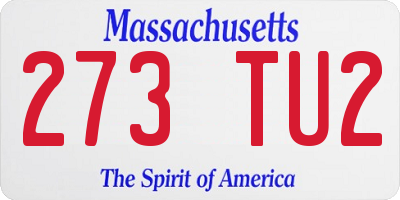 MA license plate 273TU2