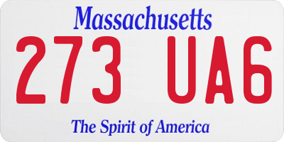MA license plate 273UA6