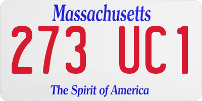 MA license plate 273UC1