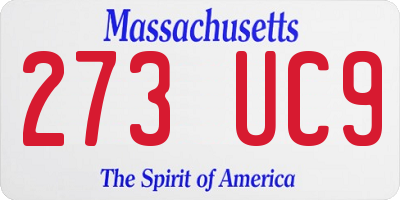 MA license plate 273UC9