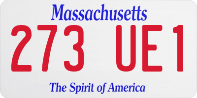 MA license plate 273UE1