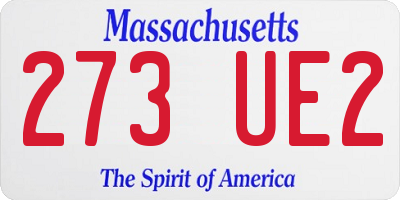 MA license plate 273UE2