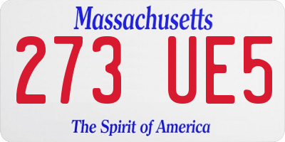 MA license plate 273UE5