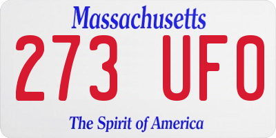 MA license plate 273UF0