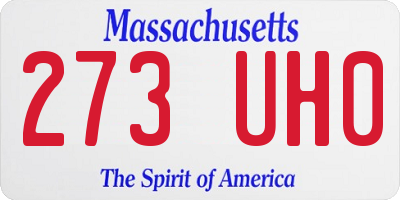 MA license plate 273UH0