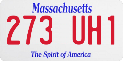 MA license plate 273UH1