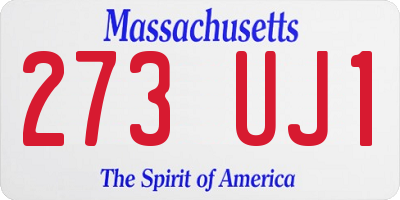 MA license plate 273UJ1