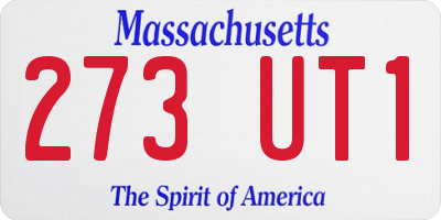 MA license plate 273UT1