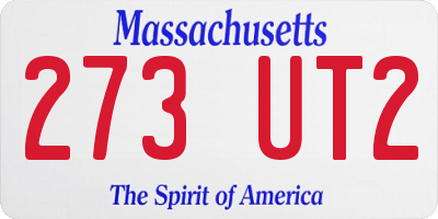 MA license plate 273UT2