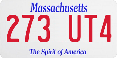 MA license plate 273UT4