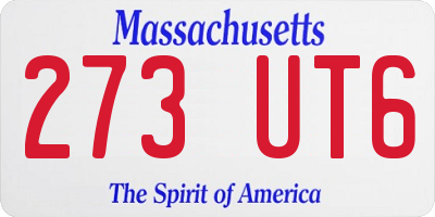 MA license plate 273UT6