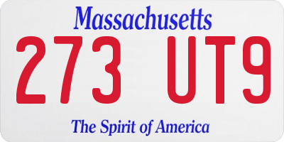 MA license plate 273UT9