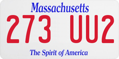 MA license plate 273UU2