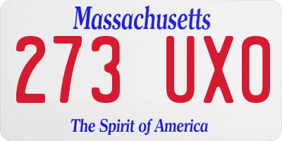 MA license plate 273UX0