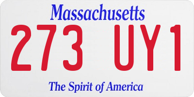 MA license plate 273UY1