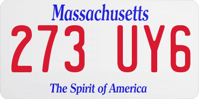 MA license plate 273UY6