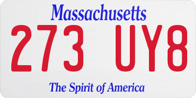 MA license plate 273UY8