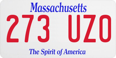 MA license plate 273UZ0