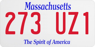 MA license plate 273UZ1