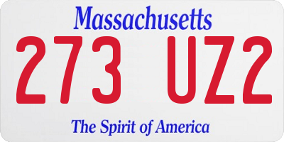 MA license plate 273UZ2