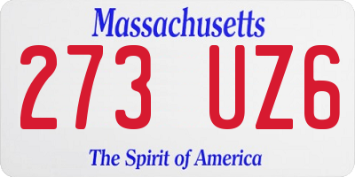 MA license plate 273UZ6