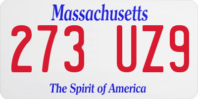 MA license plate 273UZ9