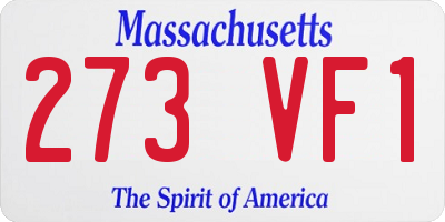 MA license plate 273VF1