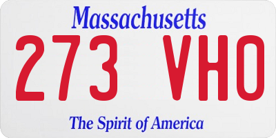 MA license plate 273VH0
