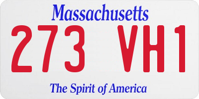 MA license plate 273VH1