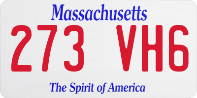 MA license plate 273VH6