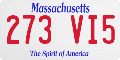 MA license plate 273VI5