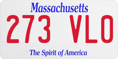 MA license plate 273VL0