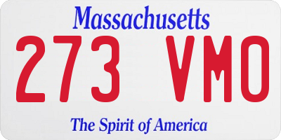 MA license plate 273VM0