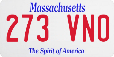 MA license plate 273VN0