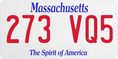 MA license plate 273VQ5