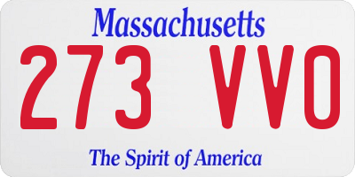 MA license plate 273VV0