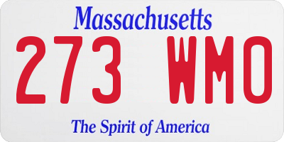 MA license plate 273WM0