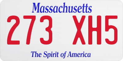 MA license plate 273XH5