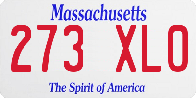 MA license plate 273XL0