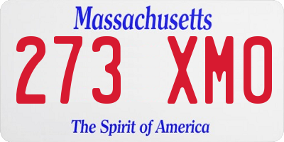 MA license plate 273XM0
