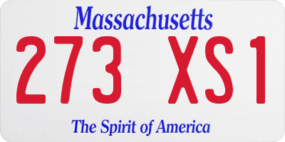 MA license plate 273XS1