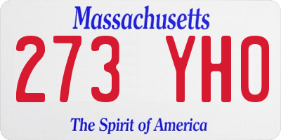 MA license plate 273YH0