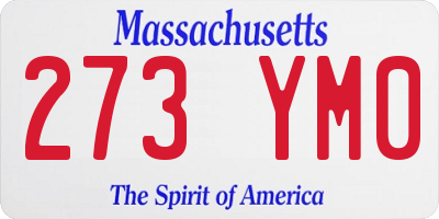 MA license plate 273YM0