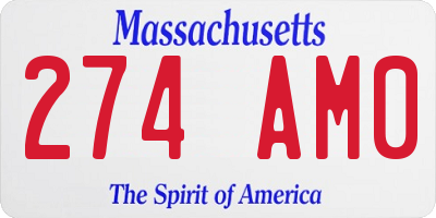 MA license plate 274AM0